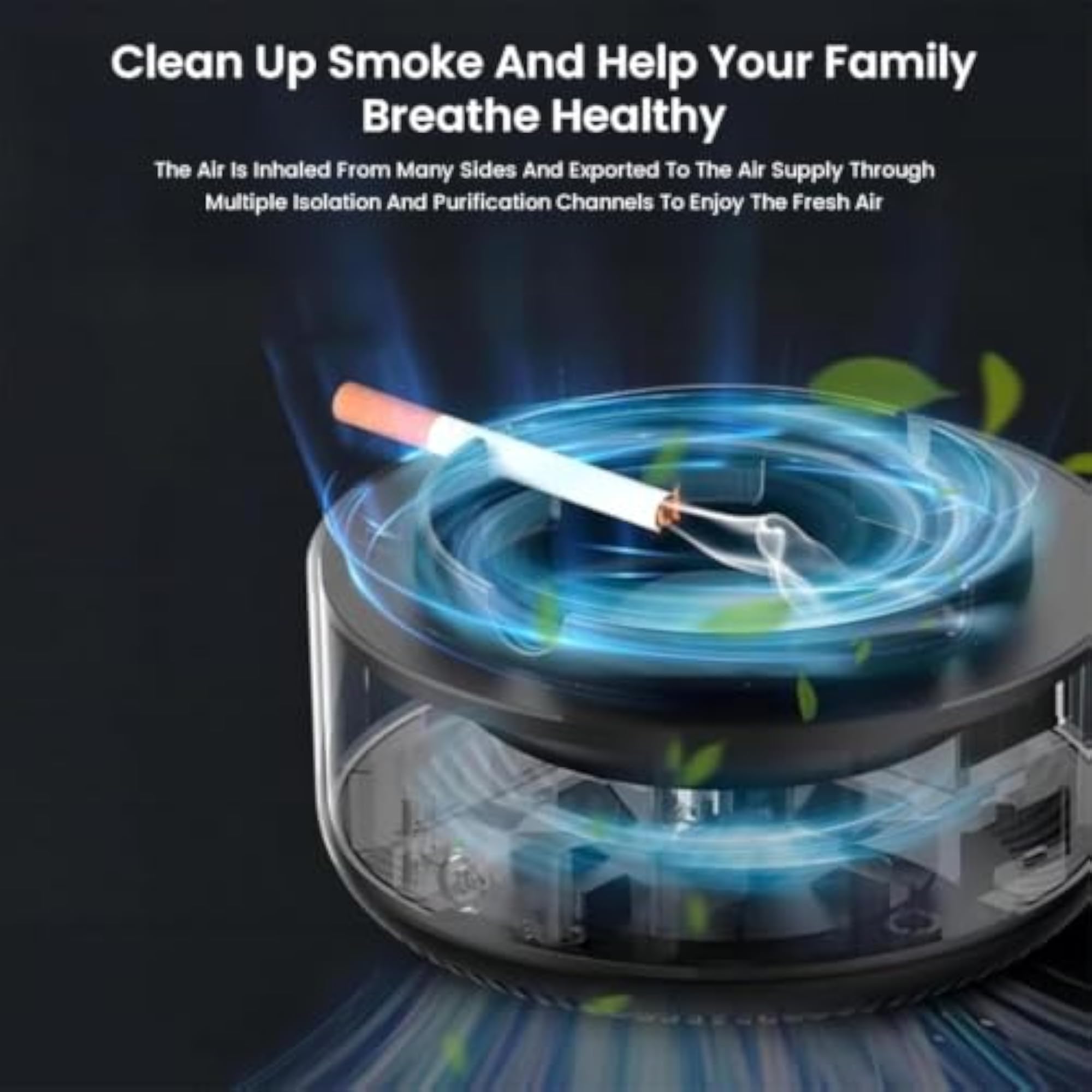 Stylish Green Tabletop Ashtray for Home & Office